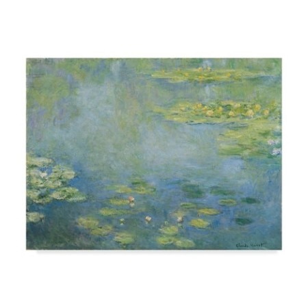 TRADEMARK FINE ART Claude Monet 'Waterlilies' Canvas Art, 35x47 BL01925-C3547GG